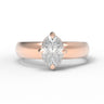 "North Star" 4mm Wide Band Ring - 7x5mm Oval