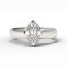 "North Star" 4mm Wide Band Ring - 7x5mm Oval