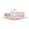 "Crescent" Wave Ring - 1.0ct Round