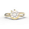 "Crescent" Wave Ring - 1.0ct Round