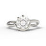 "Crescent" Wave Ring - 1.0ct Round