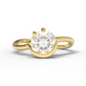 "Crescent" Wave Ring - 1.0ct Round