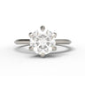 "Entwined" 6-Claw Branches Ring - 1.0ct Round
