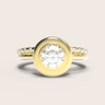 "Archway" 0.85ct Round - Bezel Set Engagement Ring