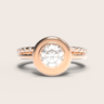 "Archway" 0.85ct Round - Bezel Set Engagement Ring