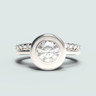 "Archway" 0.85ct Round - Bezel Set Engagement Ring