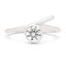 "Twiggy" - 1/2ct Round - Bezel Set Ring