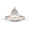 "Peony" Leaf Ring - 9x6mm Pear