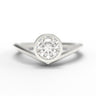 "Chevron" - 1/2ct Round - Bezel Ring