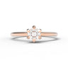 "Lily" 6-Claw Leaf Ring - 0.25ct