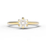 "Lily" 6-Claw Leaf Ring - 0.25ct