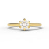 "Lily" 6-Claw Leaf Ring - 0.25ct