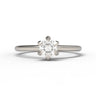 "Lily" 6-Claw Leaf Ring - 0.25ct