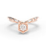 "Nouveau Art Deco" - 0.35ct Hexagon Chevron Ring
