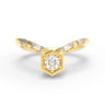 "Nouveau Art Deco" - 0.35ct Hexagon Chevron Ring