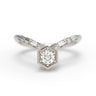 "Nouveau Art Deco" - 0.35ct Hexagon Chevron Ring