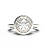 "Rounded" 1.0ct Round- Bezel Ring