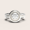 "Rounded" 1.0ct Round- Bezel Ring
