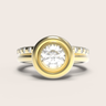 "Rounded" 1.0ct Round- Bezel Ring