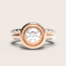 "Rounded" 1.0ct Round- Bezel Ring