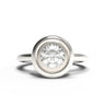 "Rounded" 1.0ct Round- Bezel Ring