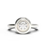 "Rounded" 1.0ct Round- Bezel Ring