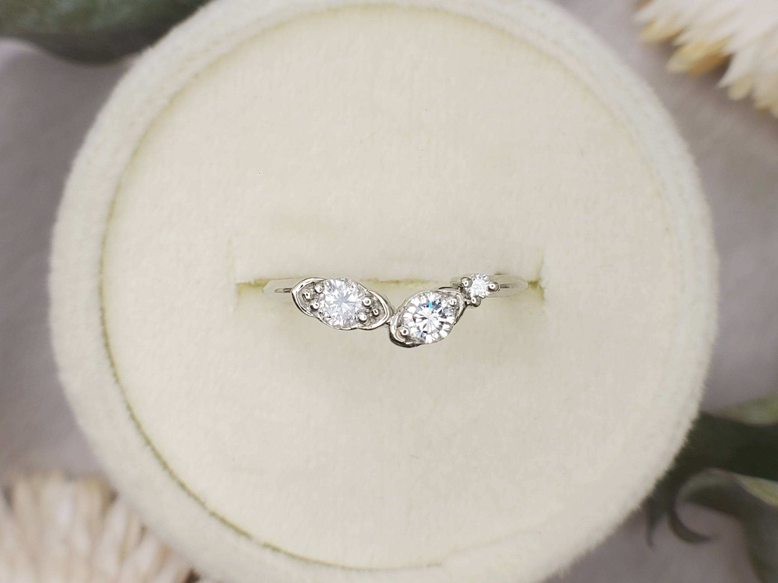 "Elderberry" Heirloom Diamond Wedding Band