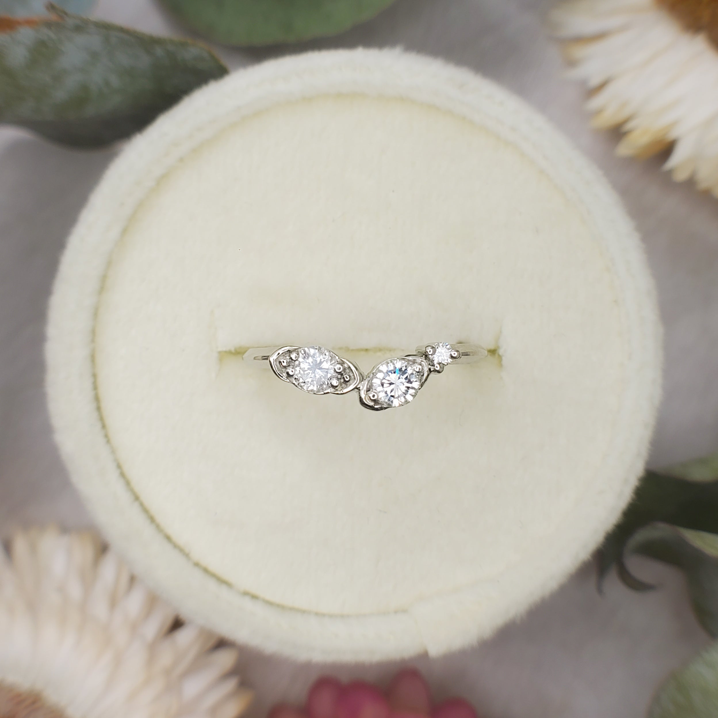 "Elderberry" Heirloom Diamond Wedding Band