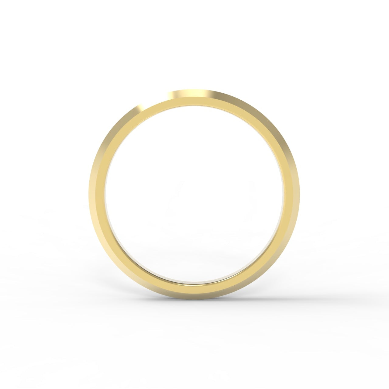 Made in Canada, 14K Yellow Gold Wedding Band on white background. Chayle Jewellery Studio