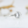 "The Minimalist" Engagement Ring - 14K White Gold - 0.50ct Moissanite - Size 4.5