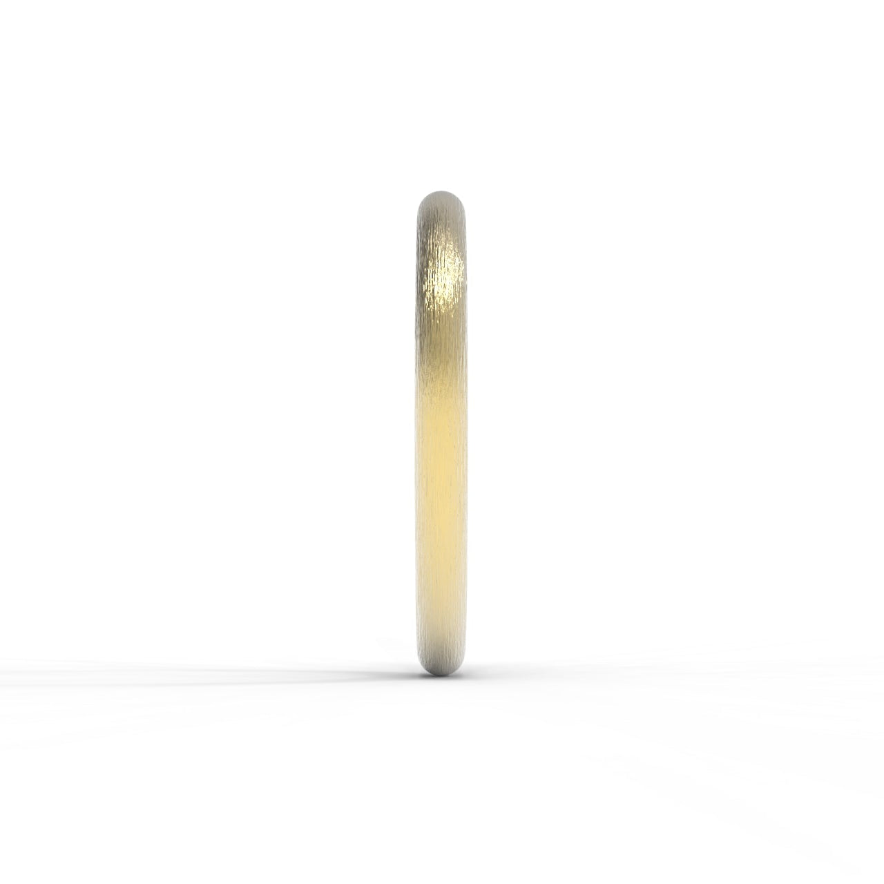 Ethically made in Canada, 14K Yellow Gold nature-inspired textured ring on white background.