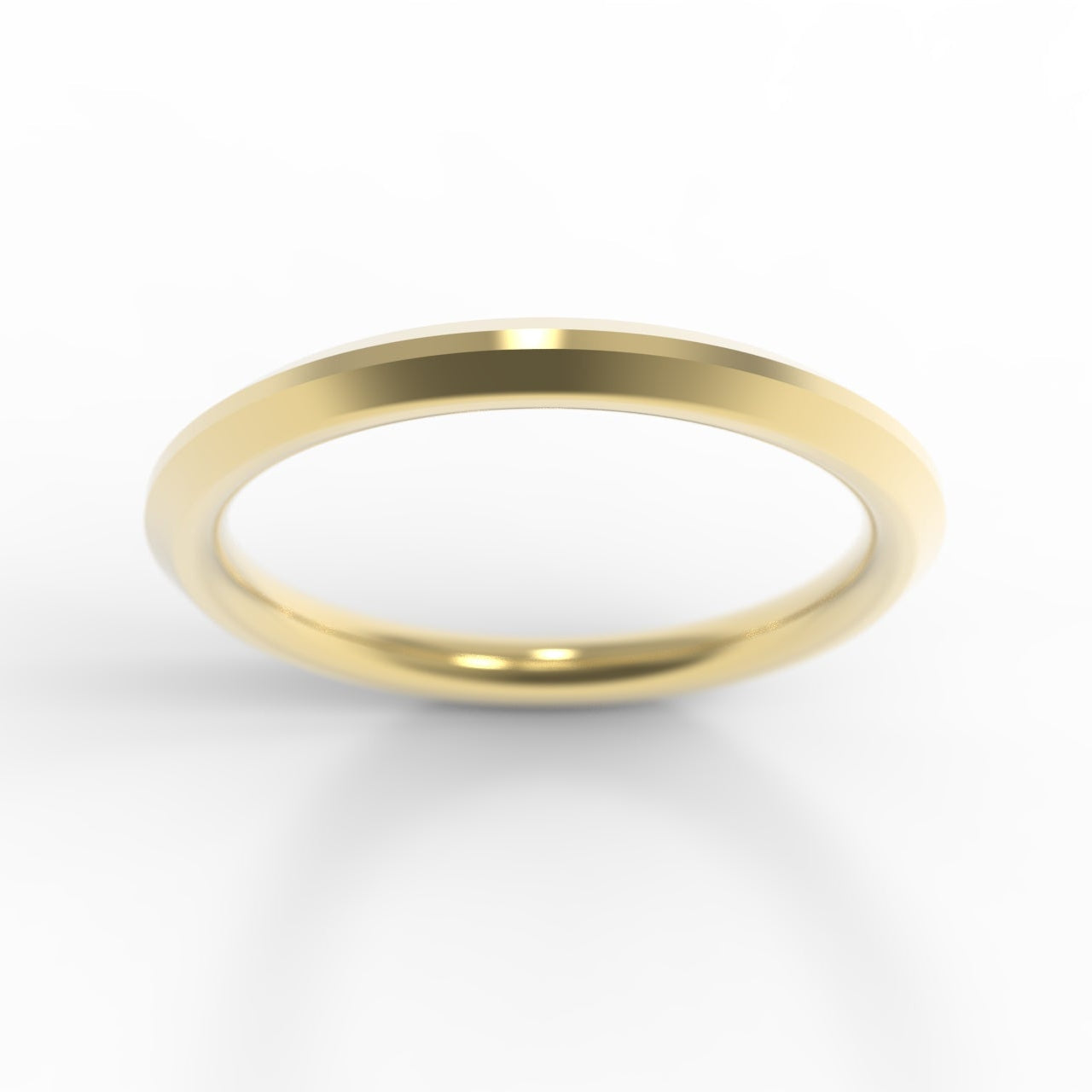 Gold ring on a white background