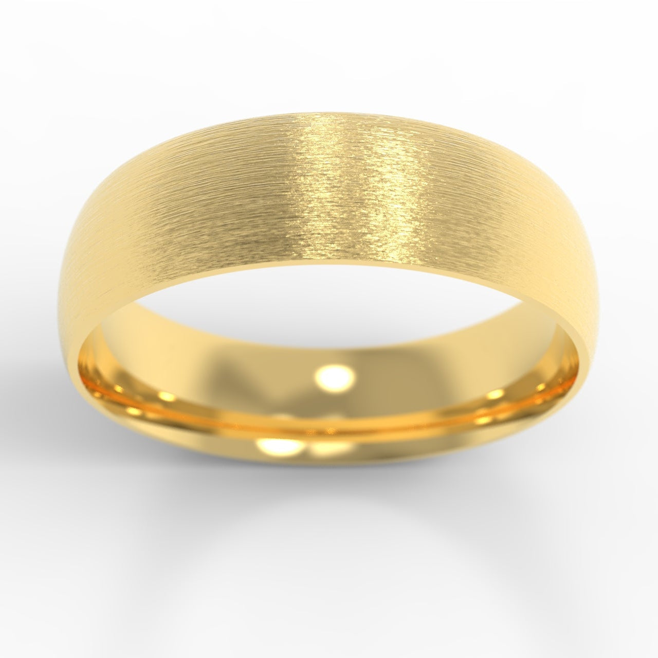 Gold ring on a white background