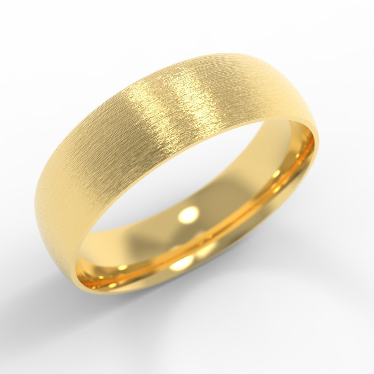 Gold ring on a white background