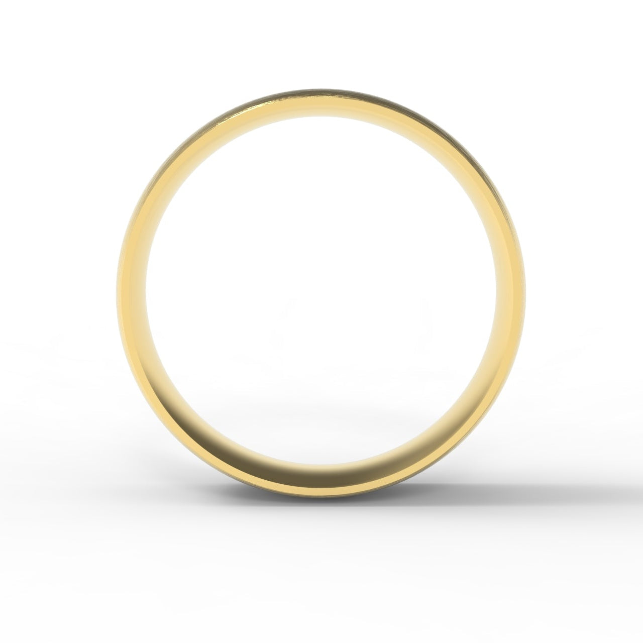 Gold ring on a white background