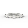 "Flora" Diamond & Engraved Leaf Band