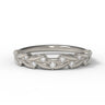 "Laurel" 1.2mm Diamond Half Eternity Band