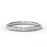 Canadian Diamond wedding band with intricate leaf details on a white background.