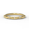 Canadian Diamond wedding band with intricate leaf details on a white background.