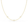 "Minimalist" - Bezel Diamond Station Necklace