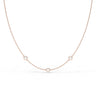 "Minimalist" - Bezel Diamond Station Necklace