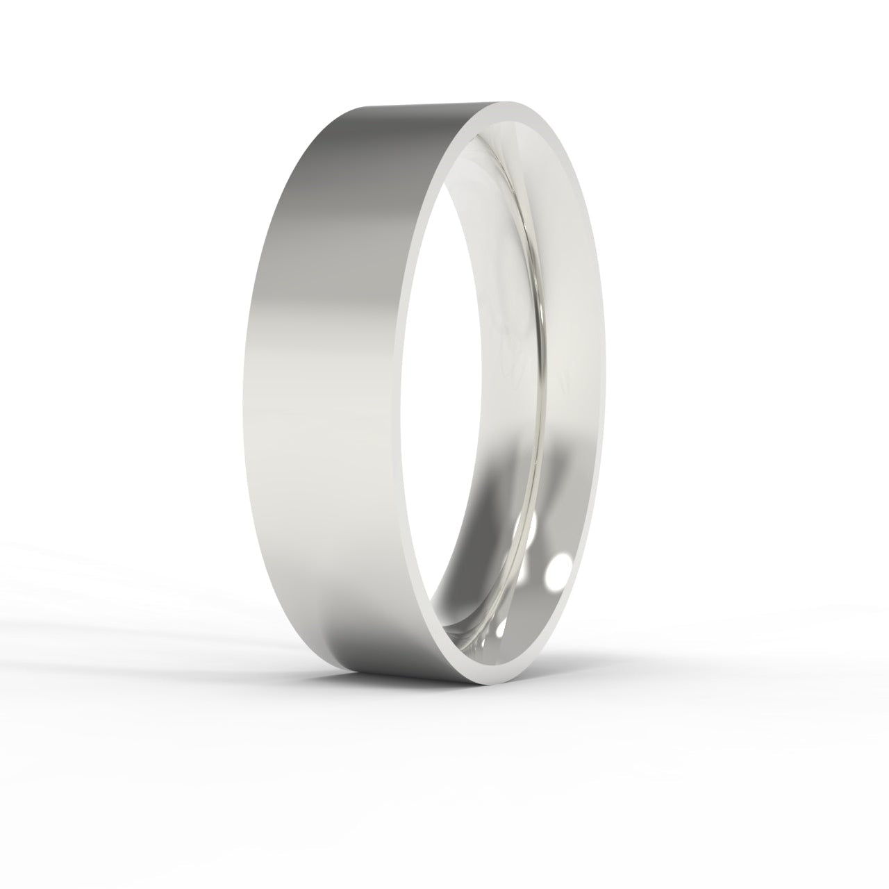 White Gold ring on a white background