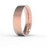 Rose gold ring on a white background