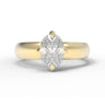 "North Star" 4mm Wide Band Ring - 7x5mm Oval