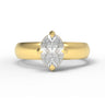 "North Star" 4mm Wide Band Ring - 7x5mm Oval