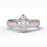 "North Star" 4mm Wide Band Ring - 7x5mm Oval