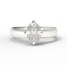 "North Star" 4mm Wide Band Ring - 7x5mm Oval