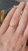 "Lily" 6-Claw Leaf Ring - 0.25ct Canadian Diamond, 18K Yellow Gold, Size 6.0