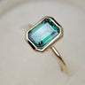 Green Moissanite - Lab Grown - Emerald Cut