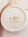 "Elderberry" Diamond Leaf Ring